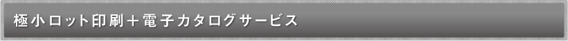 極小ロット印刷＋電子カタログサービス
